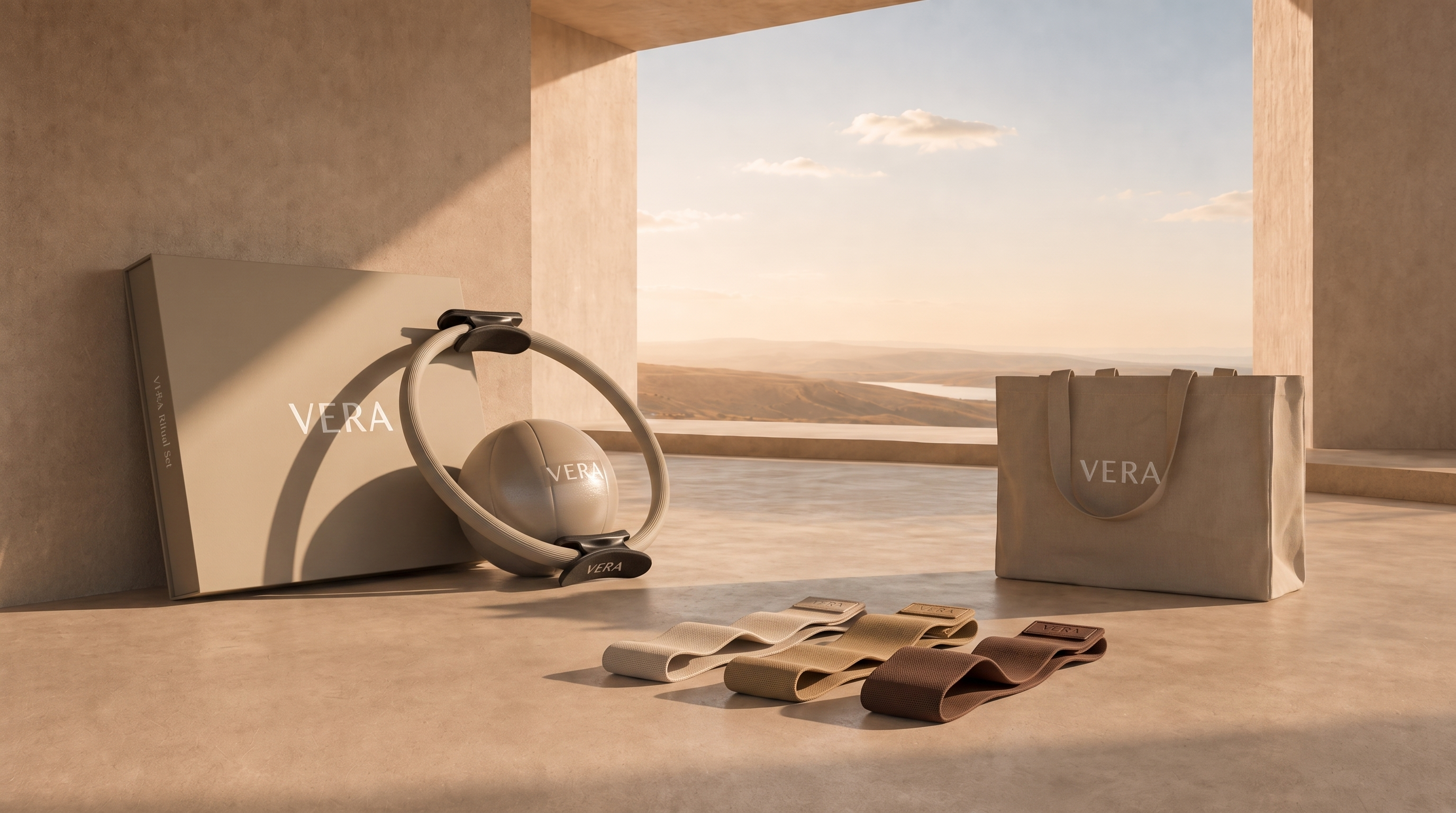 DUNE: the Pilates set in daylight across a pale stone floor.